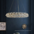 Factory wholesale decoration round golden luxury modern K9 crystal chandelier